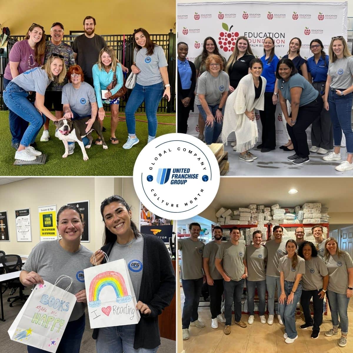 Community groups and franchise teams participating in United Franchise Group's culture and education initiatives, celebrating diversity, teamwork, and community engagement.