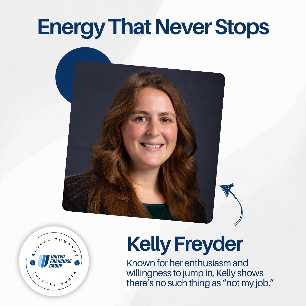 Energy-efficient business leader portrait for United Franchise Group promoting franchise opportunities and entrepreneurship.